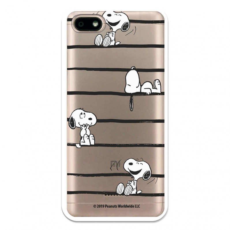 Case voor Xiaomi Redmi 6A Official Peanuts Snoopy Lines - Snoopy