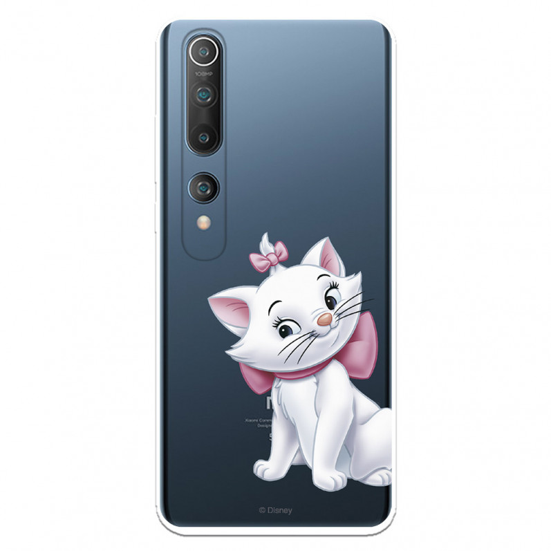 Funda para Xiaomi Mi 10 Oficial de Disney Marie Silueta - Los Aristogatos