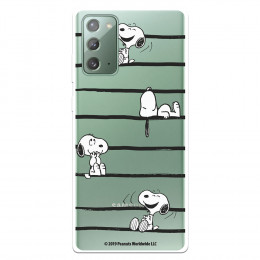 Funda para Samsung Galaxy Note 20 Oficial de Peanuts Snoopy rayas - Snoopy