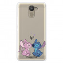 Funda para Bq Aquaris U Plus Oficial de Disney Angel & Stitch Beso - Lilo & Stitch