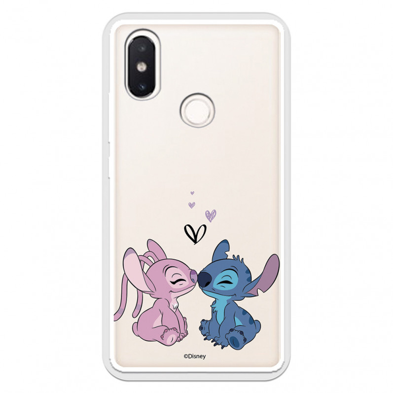 Funda para Xiaomi Mi 8 SE Oficial de Disney Angel & Stitch Beso - Lilo & Stitch