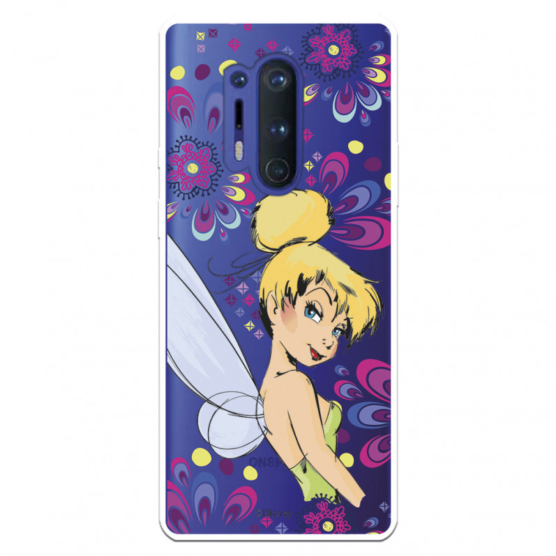 Funda para OnePlus 8 Pro Oficial de Disney Campanilla Flores - Peter Pan