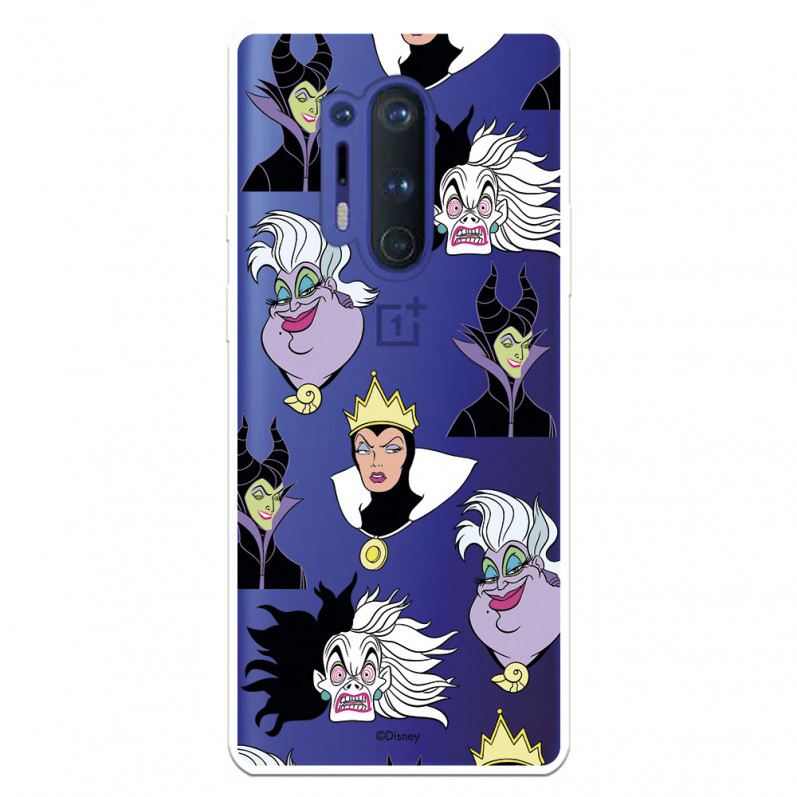 Funda para OnePlus 8 Pro Oficial de Disney Villanas Patrón - Villanas Disney