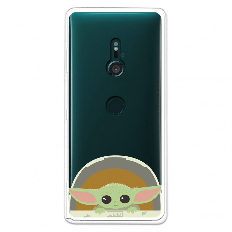 Funda para Sony Xperia XZ3 Oficial de Star Wars Baby Yoda Sonrisas - The Mandalorian