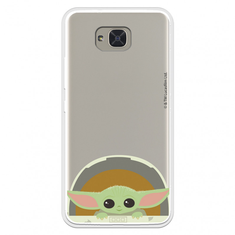 Funda para Bq Aquaris U2 Oficial de Star Wars Baby Yoda Sonrisas - The Mandalorian