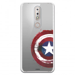 Carcasa Oficial Escudo Capitan America para Nokia 7.1- La Casa de las Carcasas