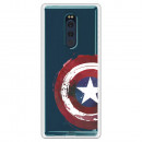 Carcasa Oficial Escudo Capitan America para Sony Xperia XZ4- La Casa de las Carcasas