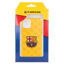 Coque pour Samsung Galaxy S21 du FC Barcelone Écusson "Mes que un Club"" Fond Jaune - Licence Officielle du FC Barcelone"