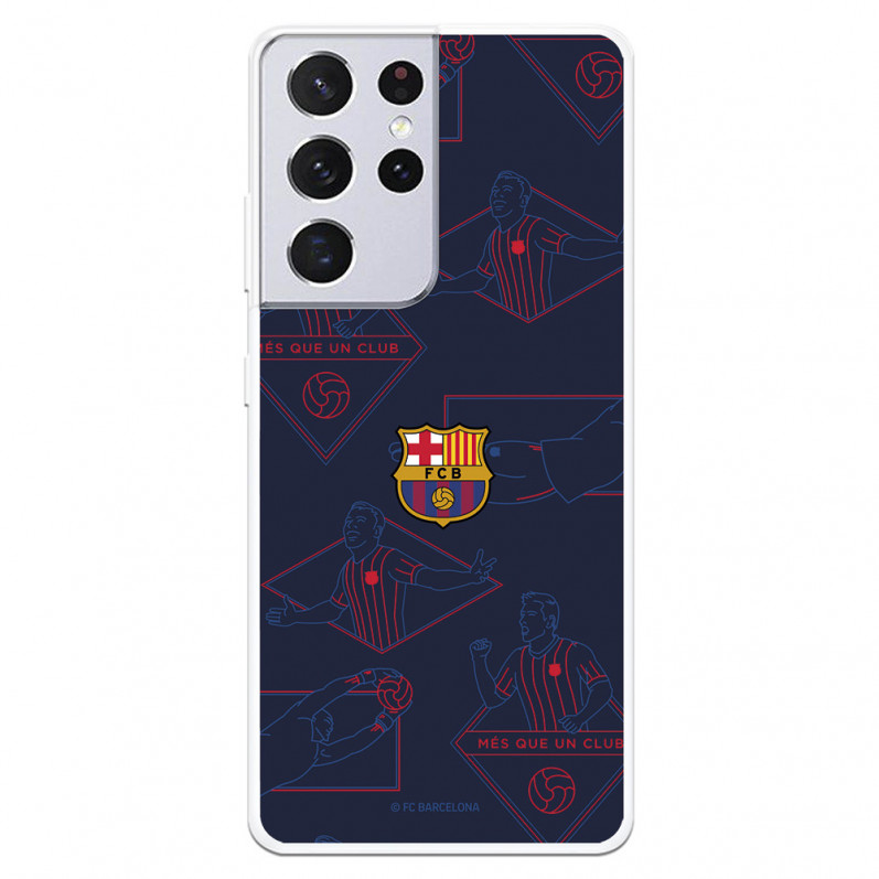 Coque pour Samsung Galaxy S21 Ultra du FC Barcelone "Mes que un Club"" - Licence Officielle du FC Barcelone"