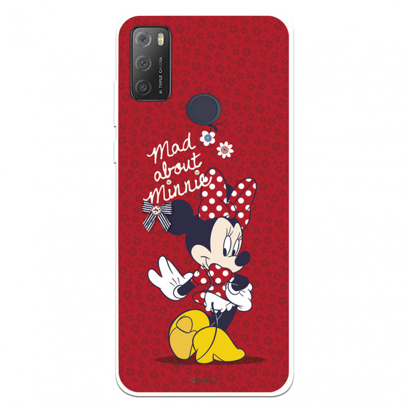 Funda para Alcatel 1S 2021 Oficial de Disney Minnie Mad About - Clásicos Disney