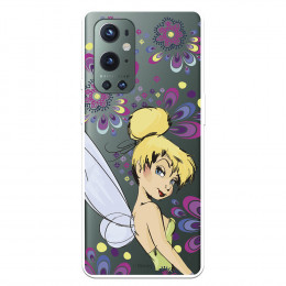 Funda para OnePlus 9 Pro Oficial de Disney Campanilla Flores - Peter Pan