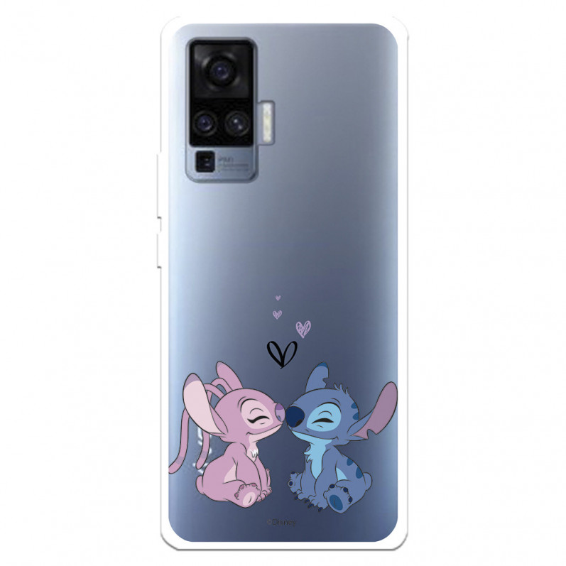 Funda para Vivo X51 Oficial de Disney Angel & Stitch Beso - Lilo & Stitch