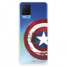 Funda para Oppo A55 4G Oficial de Marvel Capitán América Escudo Transparente - Marvel