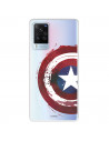 Funda para Vivo X60 Pro Oficial de Marvel Capitán América Escudo Transparente - Marvel