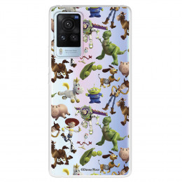 Funda para Vivo X60 Pro Oficial de Disney Muñecos Toy Story Siluetas - Toy Story