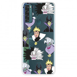 Funda para TCL 20 SE Oficial de Disney Villanas Patrón - Villanas Disney