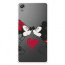 Funda para Sony Xperia X Oficial de Disney Mickey y Minnie Beso - Clásicos Disney