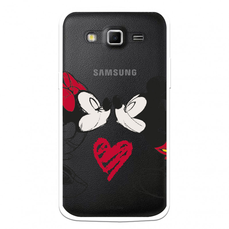 Funda para Samsung Galaxy Grand 2 Oficial de Disney Mickey y Minnie Beso - Clásicos Disney