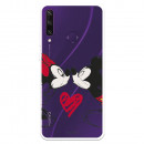 Funda para Huawei Y6p Oficial de Disney Mickey y Minnie Beso - Clásicos Disney