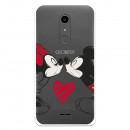 Funda para Alcatel A3 Oficial de Disney Mickey y Minnie Beso - Clásicos Disney