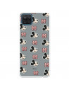 Funda para Samsung Galaxy M12 Oficial de Disney Mickey Patrón M y Cara - Clásicos Disney