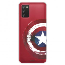 Funda para Samsung Galaxy A03s Oficial de Marvel Capitán América Escudo Transparente - Marvel