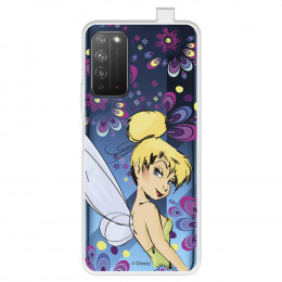 Funda para Huawei Honor X10 5G Oficial de Disney Campanilla Flores - Peter Pan