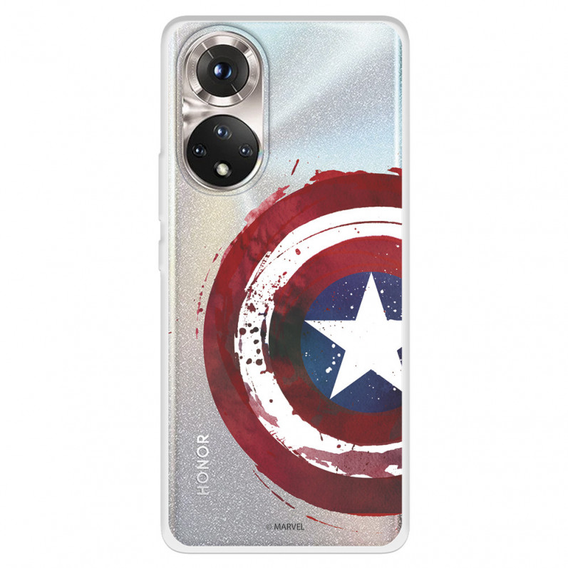 Funda para Huawei Honor 50 5G Oficial de Marvel Capitán América Escudo Transparente - Marvel