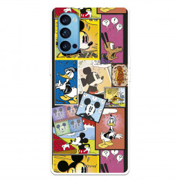 Funda para Oppo Reno4 5G Oficial de Disney Mickey Comic - Clásicos Disney