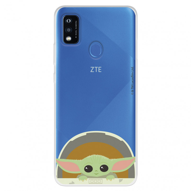 Funda para ZTE Blade A51 Oficial de Star Wars Baby Yoda Sonrisas - The Mandalorian