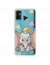 Funda para ZTE Blade A71 Oficial de Disney Dumbo Silueta Transparente - Dumbo