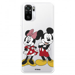 Funda para Xiaomi Redmi Note 10S Oficial de Disney Mickey y Minnie Posando - Clásicos Disney