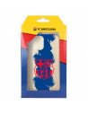 Funda para iPhone 13 Mini del Barcelona Escudo Rojo Trazo Azul - Licencia Oficial FC Barcelona