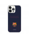 Funda para iPhone 13 Pro del Barcelona Barsa Fondo Azul - Licencia Oficial FC Barcelona