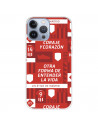 Funda para iPhone 13 Pro Max del Atleti Coraje y corazón - Licencia Oficial Atlético de Madrid