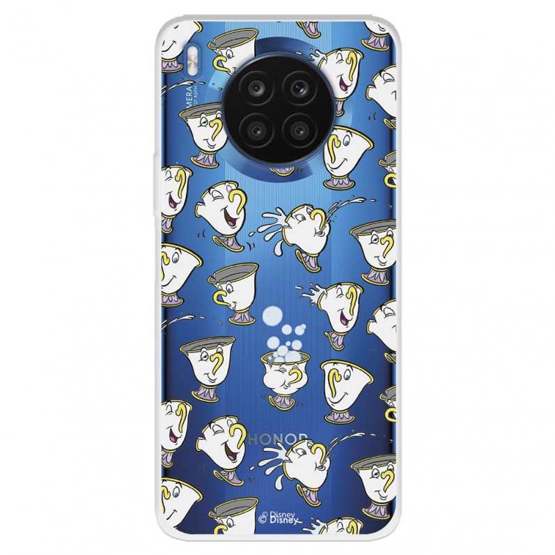 Funda para Huawei Honor 50 Lite Oficial de Disney Chip Potts Siluetas - La Bella y la Bestia