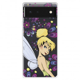 Funda para Google Pixel 6 Oficial de Disney Campanilla Flores - Peter Pan