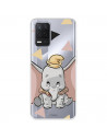 Funda para Realme Narzo 30 5G Oficial de Disney Dumbo Silueta Transparente - Dumbo