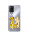 Funda para Realme Narzo 30 5G Oficial de Disney Simba y Nala Silueta - El Rey León