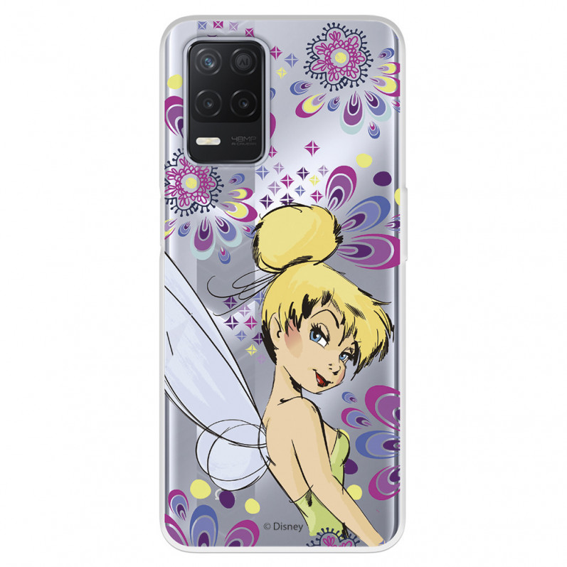 Funda para Realme Narzo 30 5G Oficial de Disney Campanilla Flores - Peter Pan