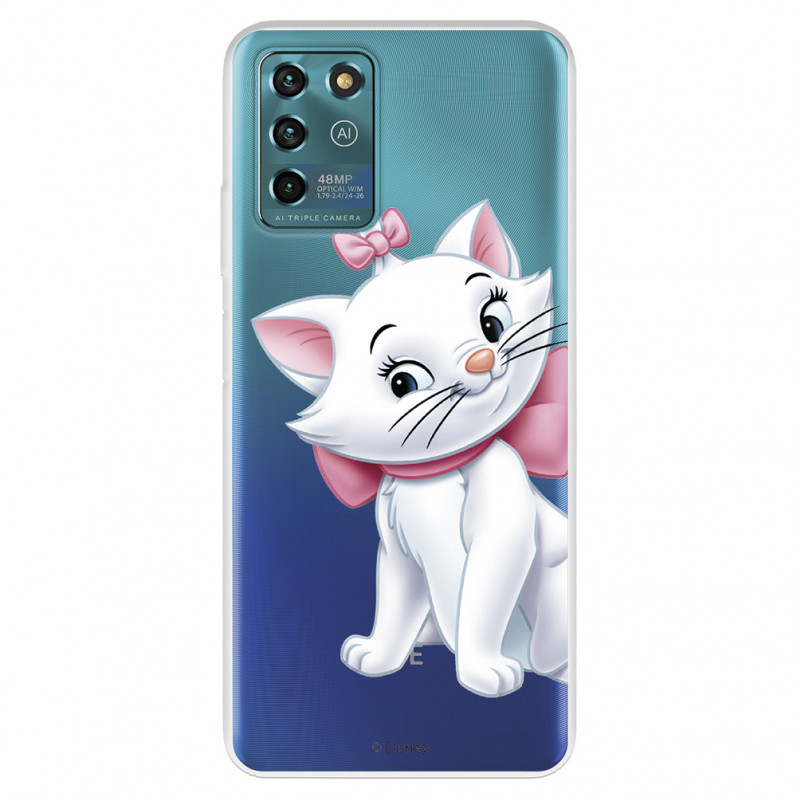 Funda para ZTE Blade V30 Vita Oficial de Disney Marie Silueta - Los Aristogatos