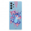 Oficjalne etui Disney Stitch Graffiti Samsung Galaxy A32 4G - Lilo & Stitch