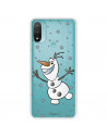 Funda para Motorola Moto E30 Oficial de Disney Olaf Transparente - Frozen