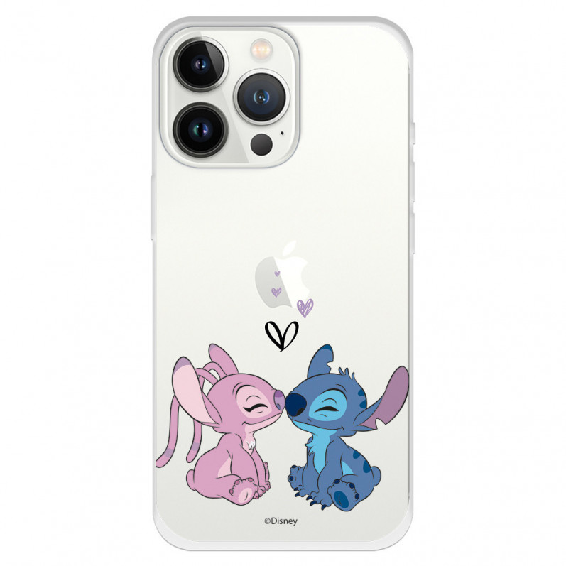 Oficjalne etui Disney Angel & Stitch Kiss do iPhone 13 Pro – Lilo & Stitch