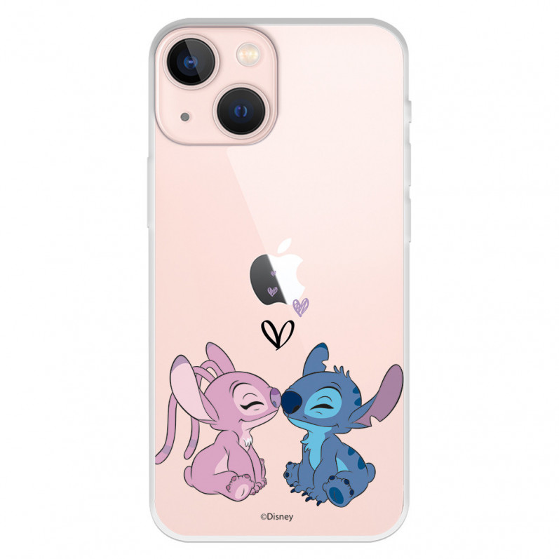 Oficjalne etui Disney Angel & Stitch Kiss do iPhone 13 Mini – Lilo & Stitch