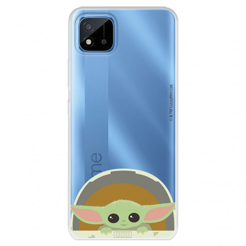 Funda para Realme 8i Oficial de Star Wars Baby Yoda Sonrisas - The Mandalorian