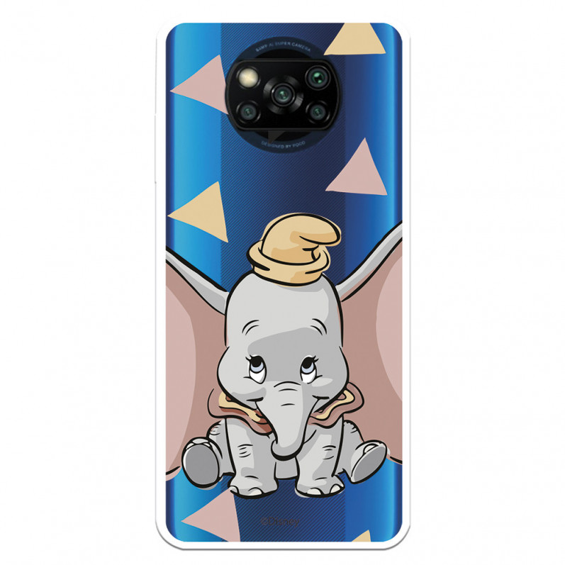 Etui do Xiaomi Poco X3 Pro Disney Official Dumbo Silhouette Przezroczyste - Dumbo