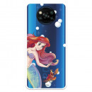 Funda para Xiaomi Poco X3 Pro Oficial de Disney Ariel y Sebastián Burbujas - La Sirenita