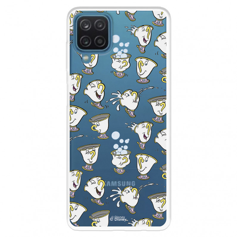 Funda para Samsung Galaxy M22 Oficial de Disney Chip Potts Siluetas - La Bella y la Bestia