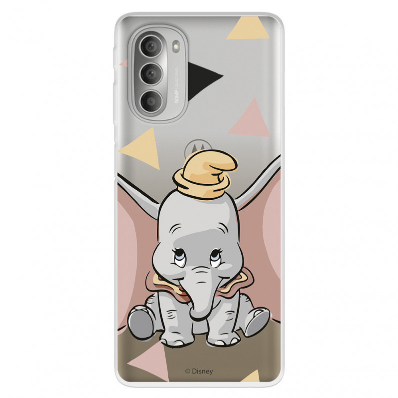 Funda para Motorola Moto G51 5G Oficial de Disney Dumbo Silueta Transparente - Dumbo